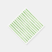 Waterverf Green Stripes Papier Servet (Hoek)