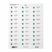 Waterverf Green Summer Tree Retouradres Etiket (Full Sheet)