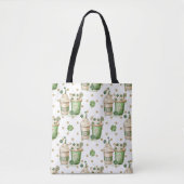  WATERVERF GREEN & TAN IRISH BEVERAGE TOTE BAG (Voorkant)