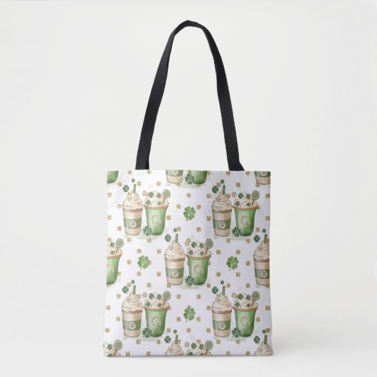  WATERVERF GREEN & TAN IRISH BEVERAGE TOTE BAG (Voorkant)