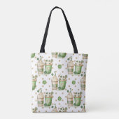 WATERVERF GREEN & TAN IRISH BEVERAGE TOTE BAG (Achterkant)