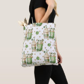  WATERVERF GREEN & TAN IRISH BEVERAGE TOTE BAG (Dichtbij)