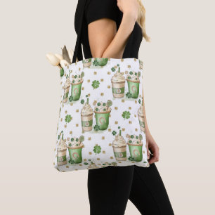  WATERVERF GREEN & TAN IRISH BEVERAGE TOTE BAG