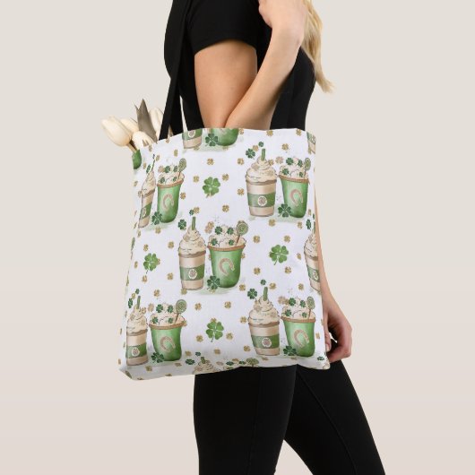  WATERVERF GREEN & TAN IRISH BEVERAGE TOTE BAG (Dichtbij)