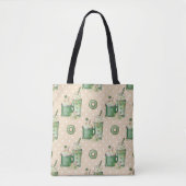  WATERVERF GREEN & TAN IRISH BEVERAGE TOTE BAG (Voorkant)