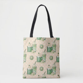  WATERVERF GREEN & TAN IRISH BEVERAGE TOTE BAG