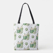  WATERVERF GREEN & TAN IRISH BEVERAGE TOTE BAG (Achterkant)