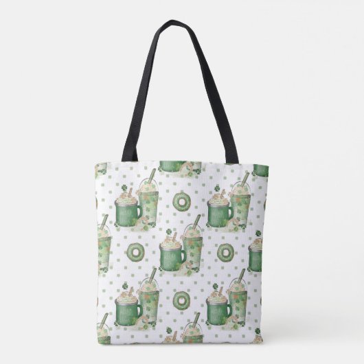 WATERVERF GREEN & TAN IRISH BEVERAGE TOTE BAG (Achterkant)