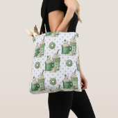 WATERVERF GREEN & TAN IRISH BEVERAGE TOTE BAG (Dichtbij)