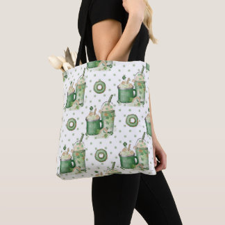  WATERVERF GREEN & TAN IRISH BEVERAGE TOTE BAG