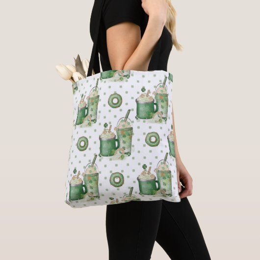  WATERVERF GREEN & TAN IRISH BEVERAGE TOTE BAG (Dichtbij)