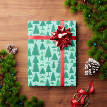 Waterverf Green Trees Pattern