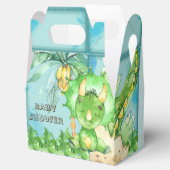 Waterverf Green Triceratops Boy Baby shower Bedankdoosjes (Geopend)