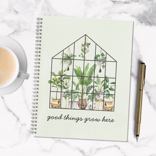 Waterverf Green Tropical House Plant Journal Notitieboek