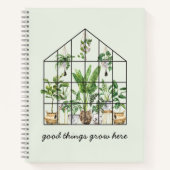 Waterverf Green Tropical House Plant Journal Notitieboek (Voorkant)