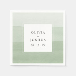 Waterverf Green Wedding Servet