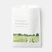 Waterverf Green Winery Vineyard Vrijgezellenfeest Bedankzakje (Voorkant)