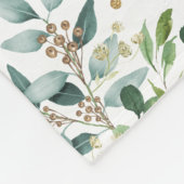 Waterverf Green Woodland Boy Boy Nursery Fleece Deken (Hoek)