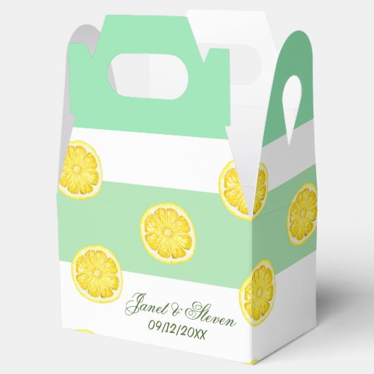 Waterverf Green Yellow Lemon Bedankdoosjes (Geopend)