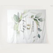 Waterverf Greenery 15th Birthday Backdrop Wandkleed (Voorkant (horizontaal))