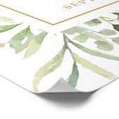 Waterverf Greenery 50th Jubileum Welkomstteken Poster (Hoek)