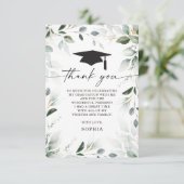 Waterverf Greenery Afstuderen Foto Kaart (Staand voorkant)