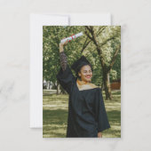 Waterverf Greenery Afstuderen Foto Kaart (Achterkant)