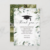 Waterverf Greenery Afstuderen Foto Kaart (Voorkant / Achterkant)