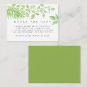 Waterverf Greenery Baby shower Book Request Informatiekaartje (Voorkant / Achterkant)
