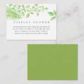 Waterverf Greenery Baby shower Display Shower Informatiekaartje (Voorkant / Achterkant)