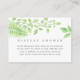 Waterverf Greenery Baby shower Display Shower Informatiekaartje