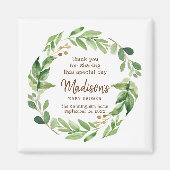 Waterverf Greenery Baby shower Favor Magneet (Voorkant)