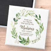Waterverf Greenery Baby shower Favor Magneet