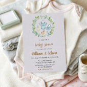 Waterverf Greenery Baby shower Invitation Kaart
