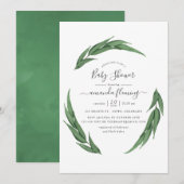 Waterverf Greenery Baby shower Kaart