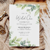 Waterverf Greenery Baby shower Kaart