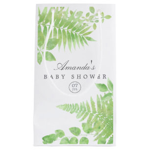 Waterverf Greenery Baby shower Klein Cadeauzakje