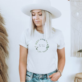 Waterverf Greenery Baby shower Mama To Be Tri-Blend Shirt