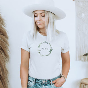 Waterverf Greenery Baby shower Mama To Be Tri-Blend Shirt