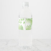 Waterverf Greenery Baby shower Waterfles Etiket (Achterkant)