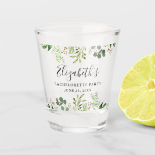 Waterverf Greenery Bachelorette Shot Glas