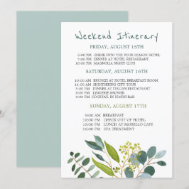 Waterverf greenery Bachelorette Weekend Itinerary Kaart