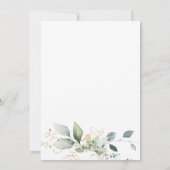 Waterverf greenery Bachelorette Weekend Itinerary Kaart (Achterkant)