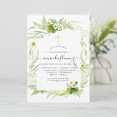 Waterverf Greenery Baptism of Christening Kaart (Staand voorkant)