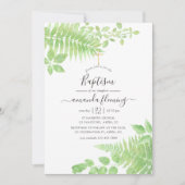 Waterverf Greenery Baptisme Kaart (Voorkant)