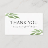 Waterverf Greenery bedankt voor uw bestelling Visitekaartje (Voorkant)