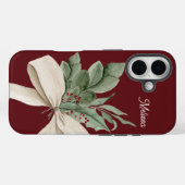 Waterverf Greenery & Berries gepersonaliseerd Case-Mate iPhone Case (Achterkant (horizontaal))