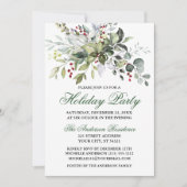 Waterverf Greenery Berries Holiday Kaart (Voorkant)