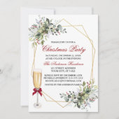 Waterverf Greenery Berries kerstfeestglas Kaart (Voorkant)