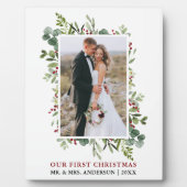 Waterverf Greenery Berries Pas getrouwd Foto Fotoplaat (Voorkant)